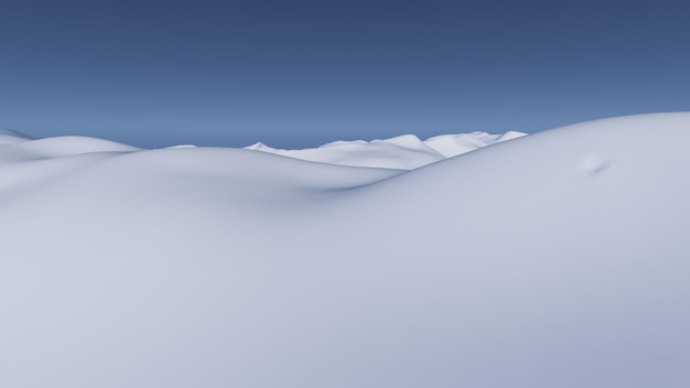 paisagem de neve 3D