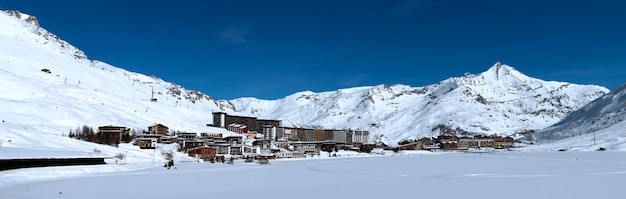 paisagem de neve nos Alpes