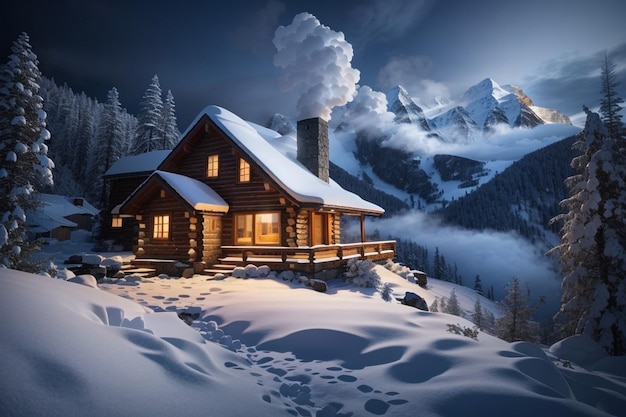 Paisagem de neve pacífica fundos paisagens bonitas imagens de fundos de natureza bonita