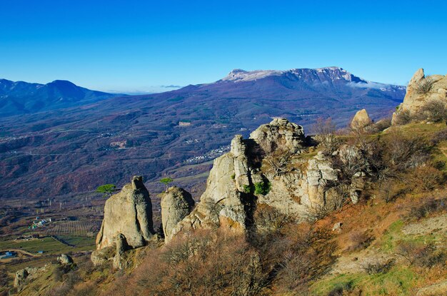 Paisagem de outono de montanha