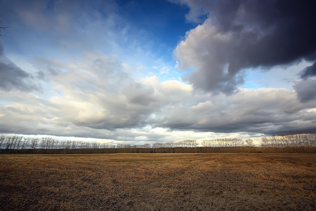 paisagem de outono dramática campo céu conceito abstrato tristeza