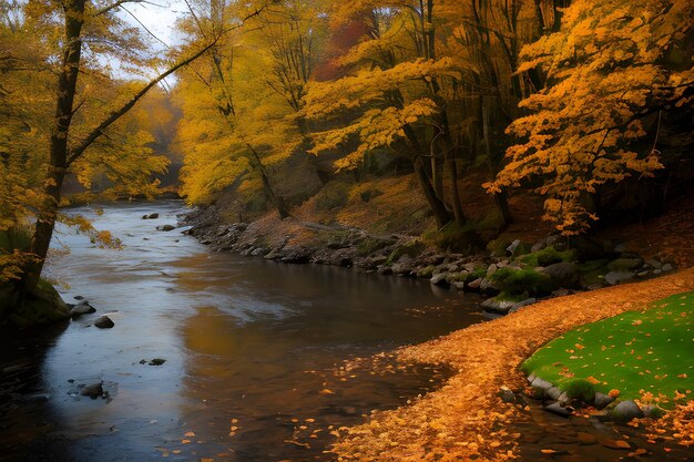 Foto paisagem de outono fotografia profissional