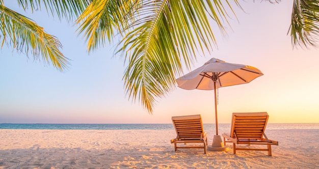 Paisagem de praia de verão Conceito de férias de férias de luxo banner de viagens de verão Paisagem panorâmica