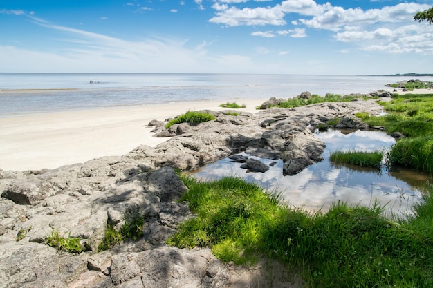 Paisagem de praia no Uruguai