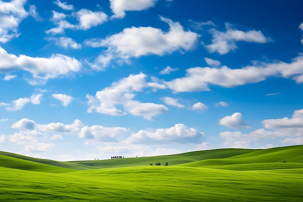 Foto paisagem de primavera com grama e céu