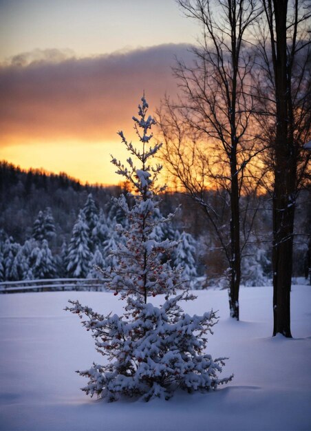 paisagem de um campo e montanhas todas cobertas de neve e o sol brilhante