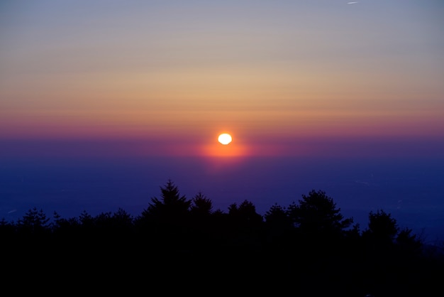 Paisagem de um pôr do sol