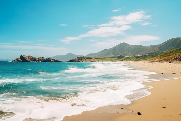 Paisagem de uma bela praia