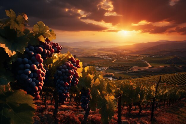 Paisagem de vinhas do vale de Napa