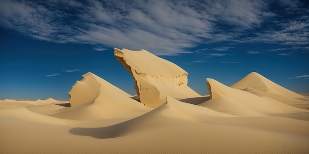 Paisagem desértica seca Areia quente e sem vida IA generativa