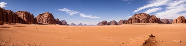 Paisagem desértica seca areia quente e sem vida IA geradora