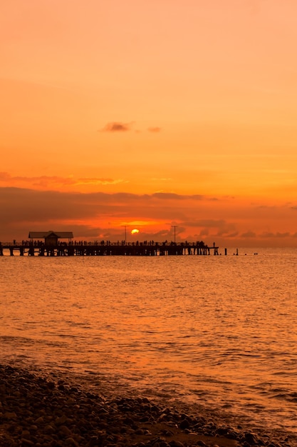 Foto paisagem do cais da cidade de la ceiba honduras conceito de viagem e cartão postal