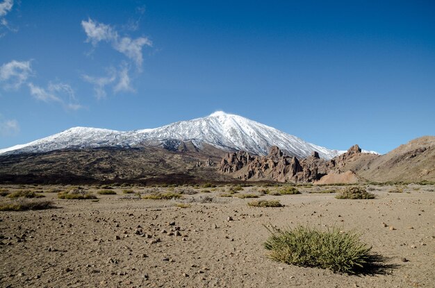 Paisagem do deserto no Parque Nacional Volcan Teide