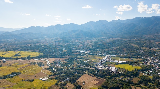 Paisagem do distrito de Pai Mae Hong Son Tailândia