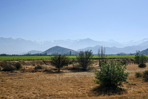 Foto paisagem do interior do chile a caminho de portillo