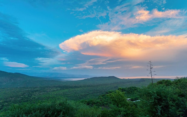 Paisagem do Lago Chamo Etiópia África