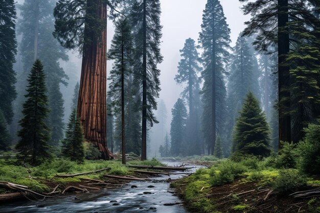 Foto paisagem do parque nacional sequoia