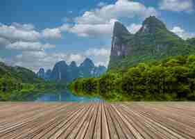 Foto paisagem do rio lijiang guilin