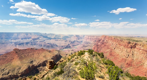 Paisagem do vale das montanhas de pedra no Grand Canyon