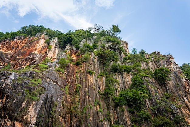 Paisagem do vale na província de phatthalung, sul da tailândia