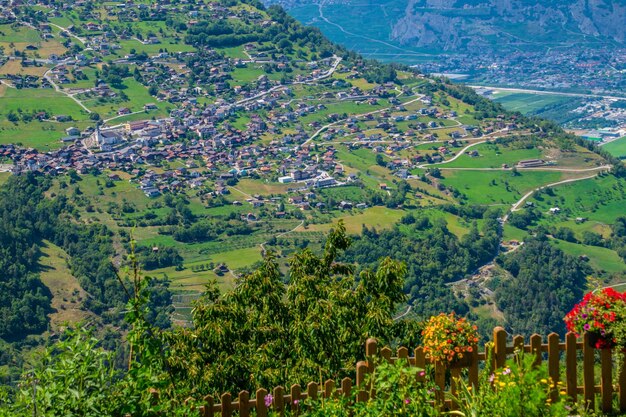 Paisagem dos Alpes suíços