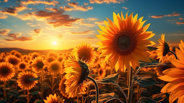 paisagem flor do sol HD 8k papel de parede imagem fotográfica