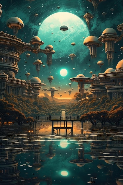 Paisagem futurista