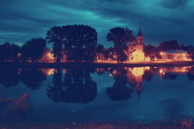 paisagem igreja ortodoxa de Vologda, centro histórico do turismo na Rússia, paisagem da igreja cristã