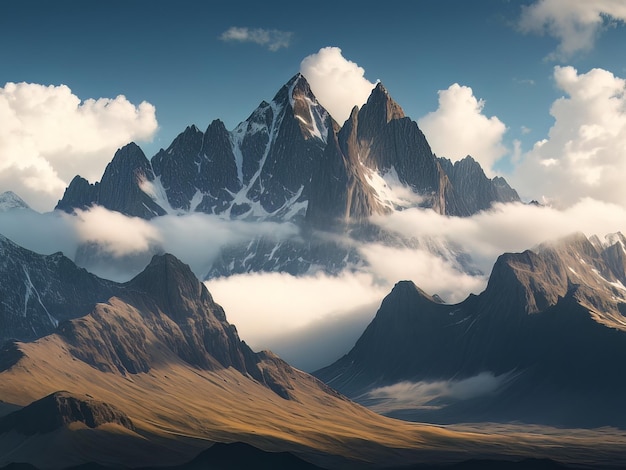 Paisagem impressionante de fundo Uma tela natural cativante para imagens pitorescas IA geradora