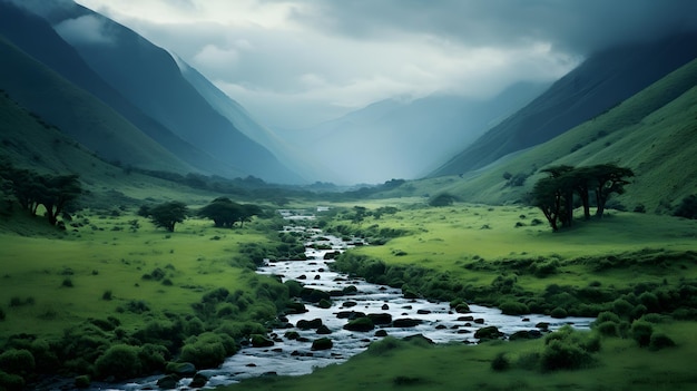 paisagem incomum no estilo de toshio shibata