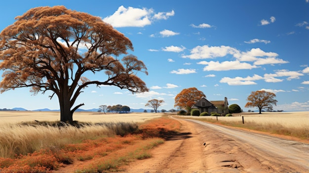 paisagem laranja HD 8K papel de parede Banco de Imagem Fotográfica