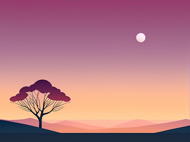 paisagem minimalista com montanhas