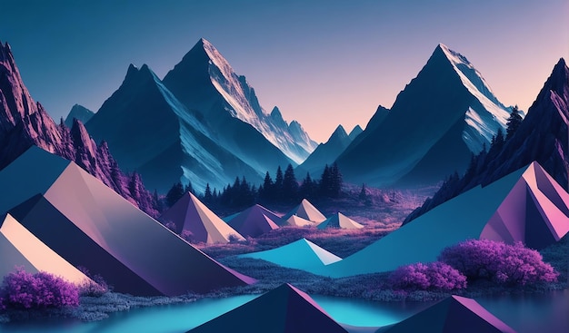 paisagem moderna ilustração vetorial cenário arte bonita