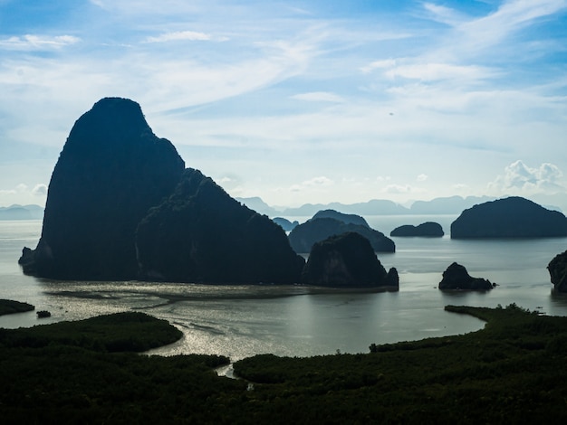 Paisagem Montanha e Costa da Tailândia