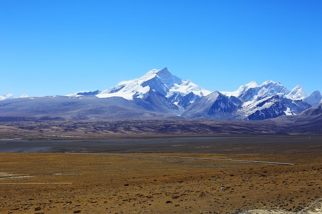 paisagem montanhosa do penhasco no Himalaia