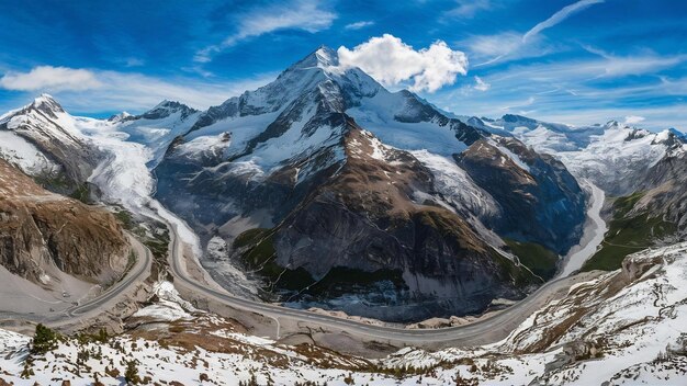 Paisagem montanhosa dos Alpes Jungfraujoch