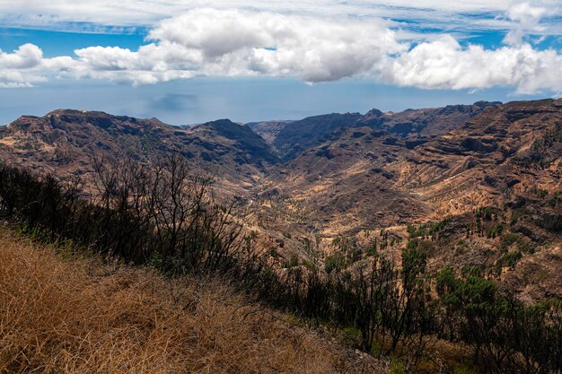 Paisagem montanhosa Ilha La Gomera As Ilhas Canárias