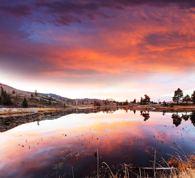 Paisagem montanhosa nas montanhas rochosas do Colorado, Colorado, Estados Unidos.