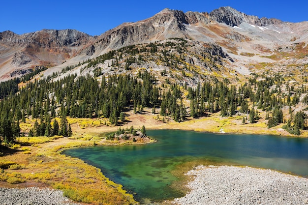 Paisagem montanhosa nas montanhas rochosas do Colorado, Colorado, Estados Unidos.