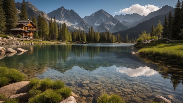 paisagem montanhosa serena