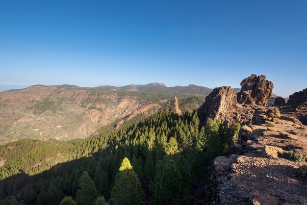 Paisagem mountanious cénico no canário grande, Ilhas Canárias, Espanha.