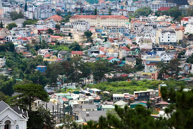 Paisagem na cidade da cidade de da lat vietnam.