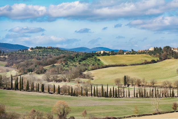 Paisagem na Toscana Itália. Val d'Orcia