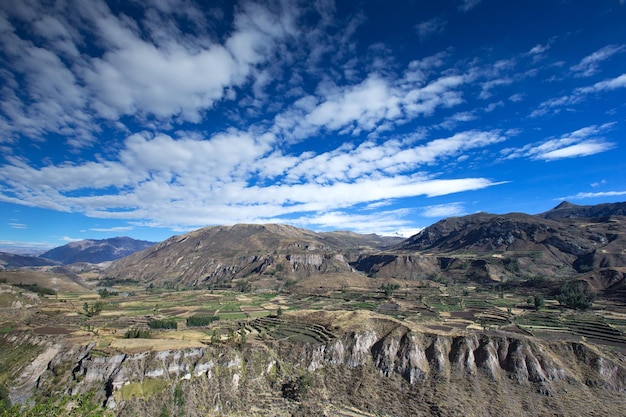 Paisagem nas montanhas peru