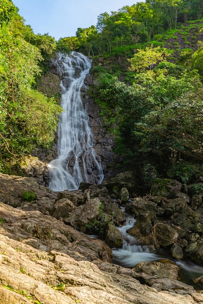 Foto paisagem natural com cascata