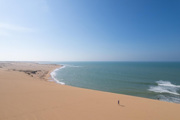 Paisagem natural com dunas no deserto guajira colômbia