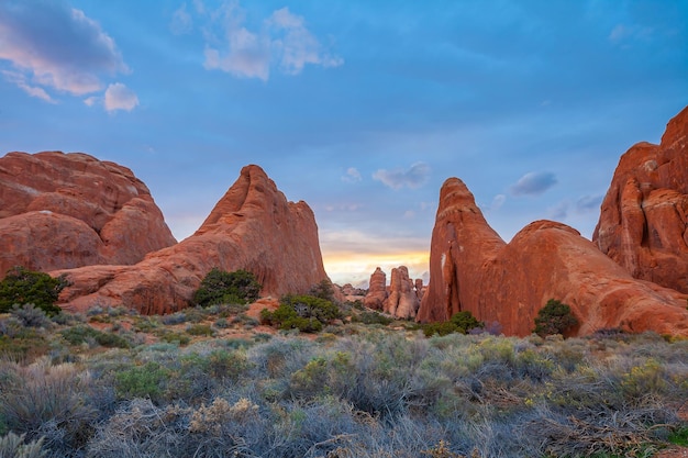 Paisagem no Parque Nacional Arches, em Utah