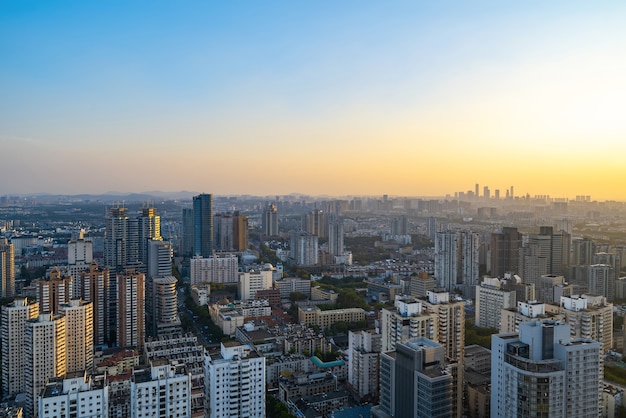 Paisagem noturna da cidade de Nanjing, Jiangsu, China