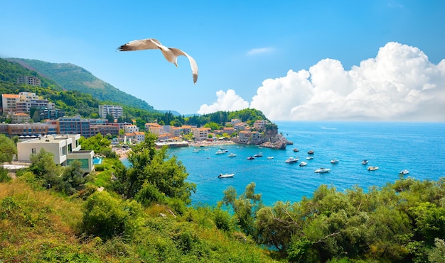 Paisagem panorâmica de Budva