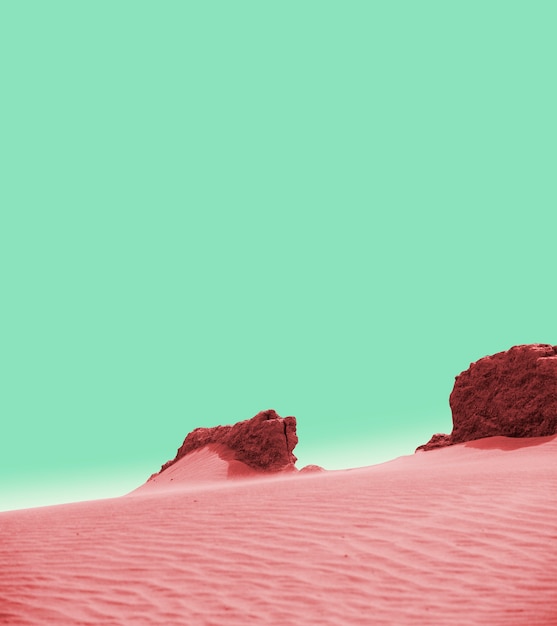 Paisagem pop brilhante e colorida